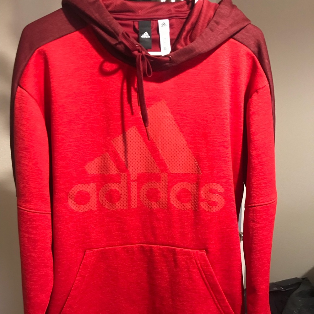 Adidas Red Hoodie Size Large